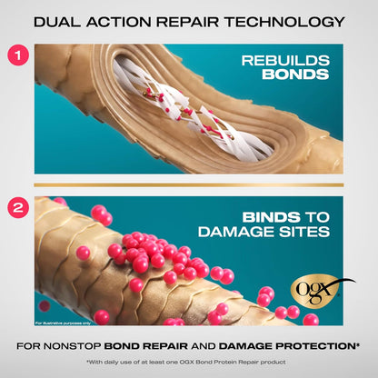OGX Repair &amp; Protect Bond Protein Repair 450°F Spray protector...