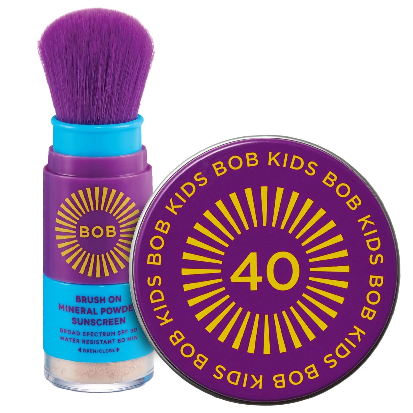 BOB KIDS - Paquete doble de protección solar SPF 30 en polvo minera...