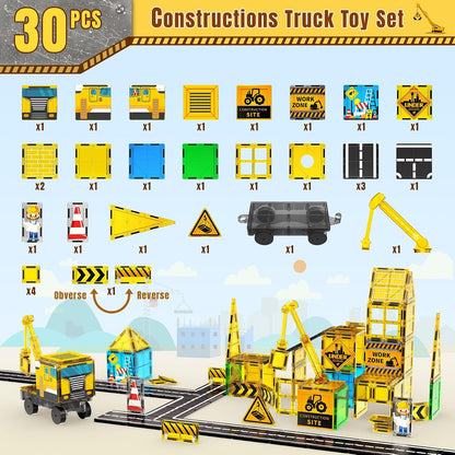 SKTMYY Azulejos magnéticos para niños, juguetes de construcción con...
