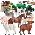 23 juguetes de animales de granja con figuras de animales para niños