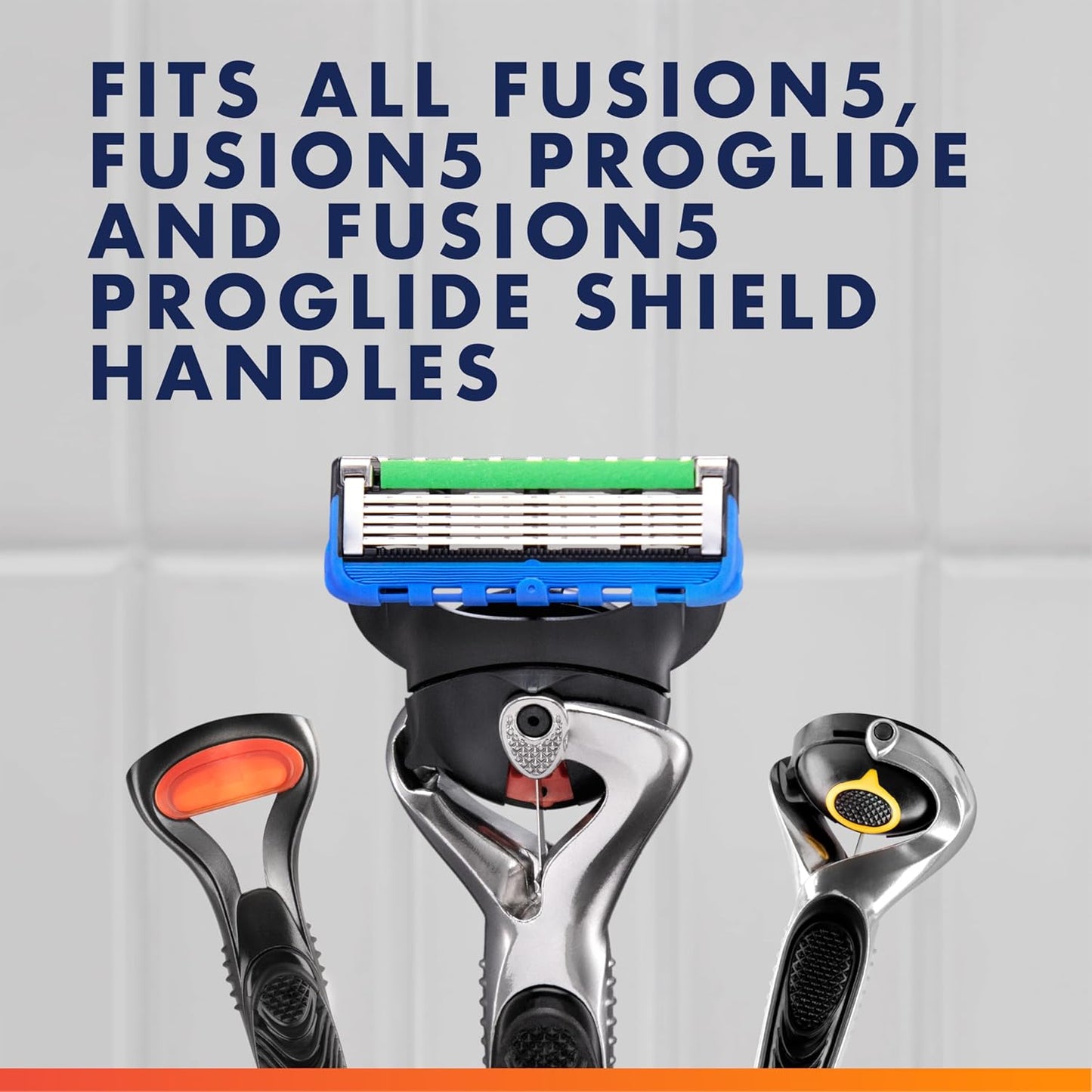 Gillette Fusion5 ProGlide - Recargas de cuchillas de afeitar para hombres, 10 cartuchos de afeitar para mango FlexBall, cuchillas de 5 hojas, recortadora de precisión para hombres