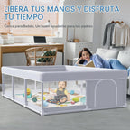 XVISHX Corralito para bebés con paspartú, 74 x 50 pulgadas, corrali...