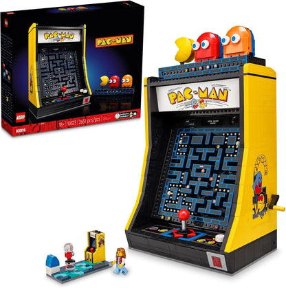 LEGO Icons PAC-Man Juegos de Construcción Arcade para Adultos - Decoración Coleccionable para Oficina, Estantería o Dormitorio - Regalos para Navidad, Hombres y Mujeres - Con Mango Móvil para Recrear