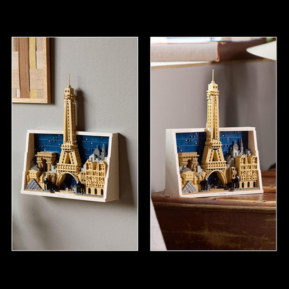 LEGO Architecture París – Juego de construcción de la Ciudad del Amor para adultos - Decoración DIY para oficina o dormitorio para mujeres y hombres, edades 18+ - Estructura ensamblable para colgar o