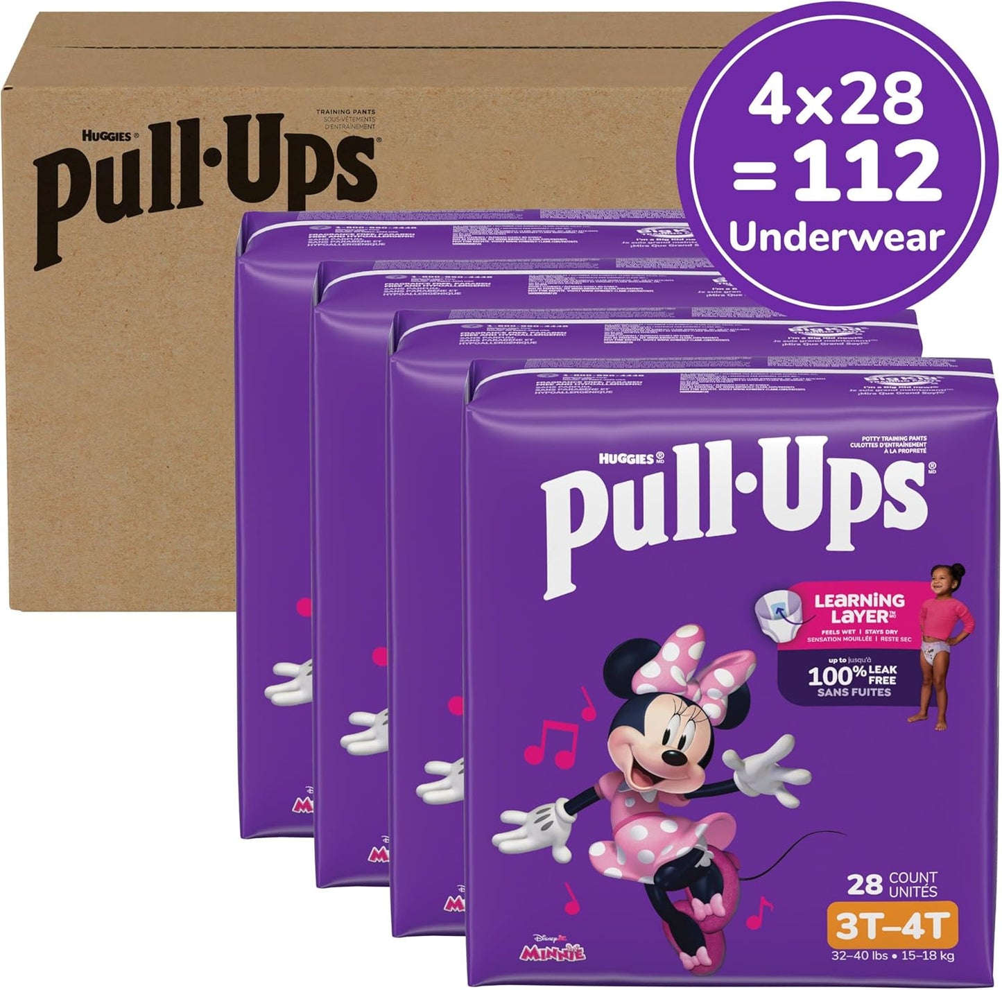 Pull-Ups Pantalones de entrenamiento para niñas, talla 3T-4T (32-40...