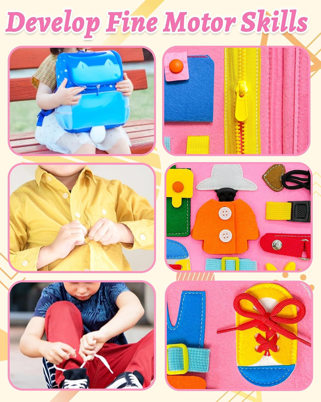 Exorany Busy Board - Juguetes Montessori para niñas y niños pequeño...