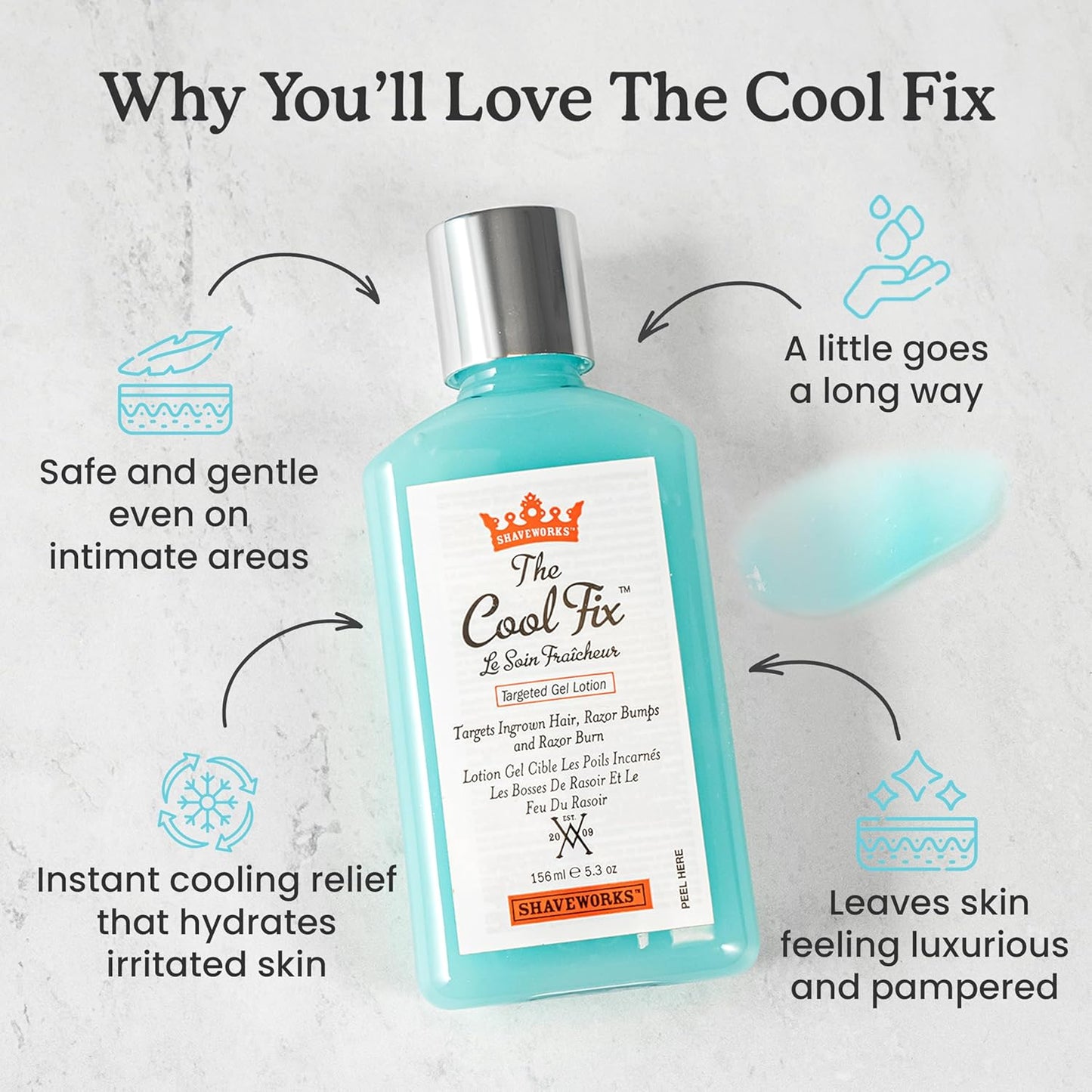 Shaveworks The Cool Fix Aftershave para mujeres: depilación púbica,...