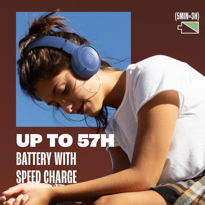 JBL Tune 520BT - Auriculares inalámbricos supraaurales, hasta 57H d...