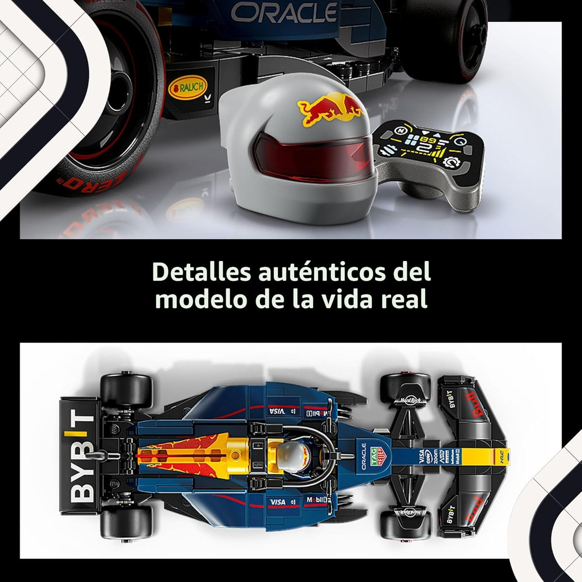 LEGO Speed Champions Oracle Red Bull Racing RB20 F1 modelo de coche de carreras - Kits de construcción para adultos, mayores de 18 años con características realistas - Manualidades DIY de Red Bull