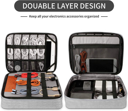 HOLIMET Bolsa organizadora de cables, bolsa de accesorios electróni...