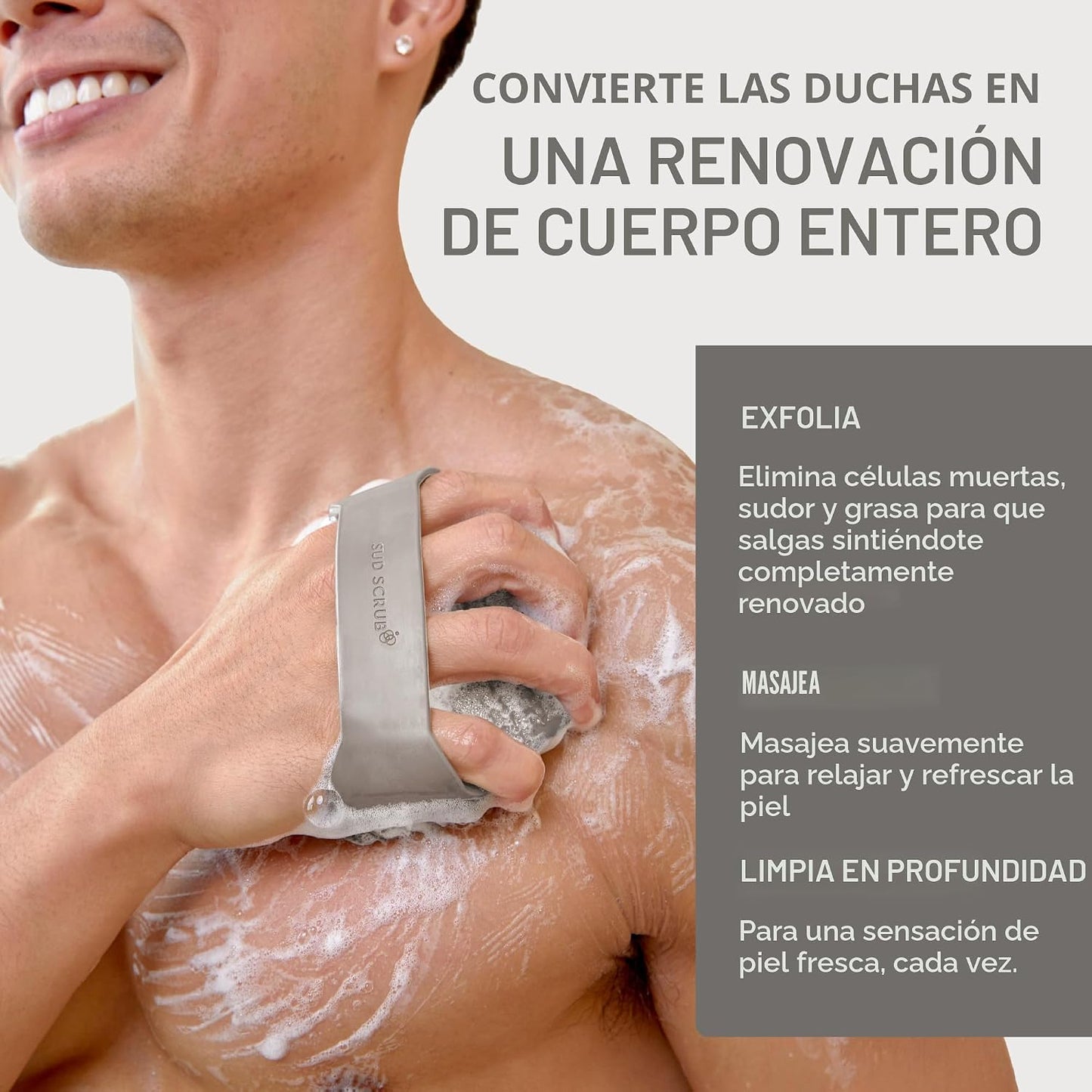 Sud Scrub® Exfoliante Corporal de Silicona Antimicrobiana, Exfolian...