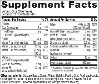 OLLY Gomitas multivitamínicas para mujer con vitaminas A, D, C, E,...