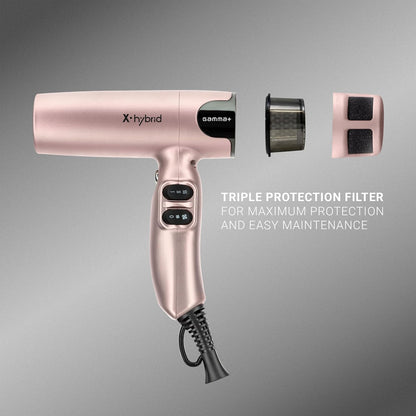 GAMMA+ Secador de pelo profesional híbrido ligero, tecnología iónic...
