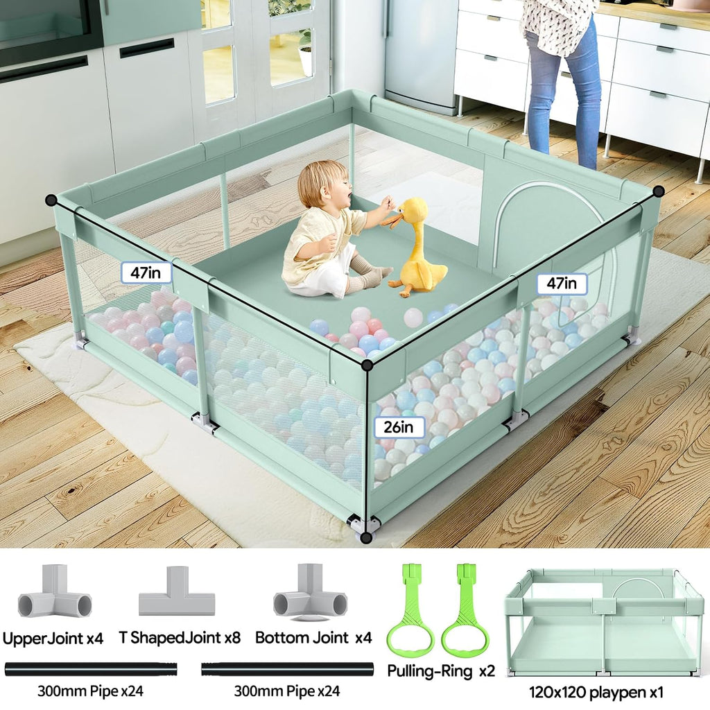 Fodoss - Corralito para bebés y niños pequeños, 47 x 47 pulgadas, v...