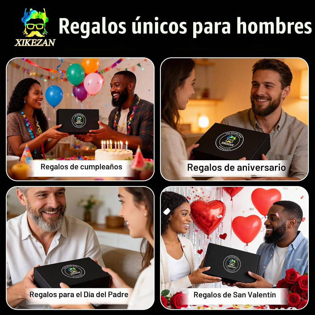 Alisador de barba para hombres con aceite para barba, bálsamo, pein...