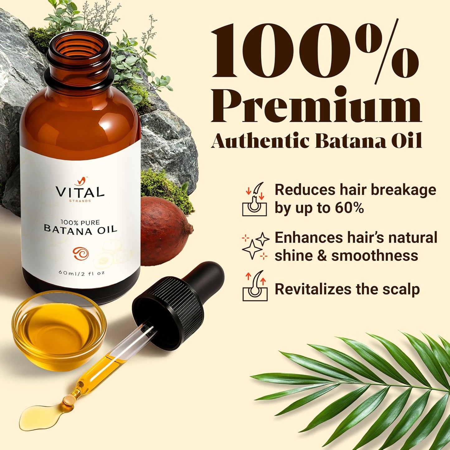 Aceite de Batana para el Crecimiento del Cabello – Aceite de Batana 100% Puro y Orgánico de Honduras – Fortalece, Espesa y Restaura el Cabello Natural – Tratamiento Capilar y del Cuero