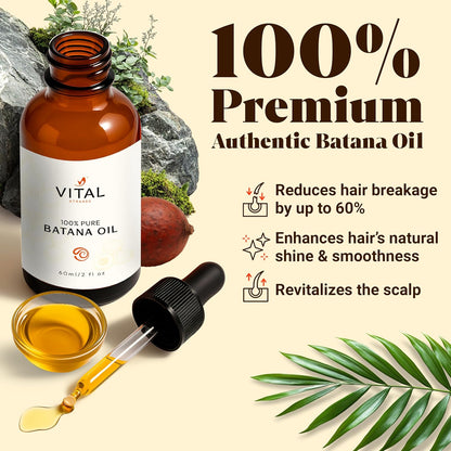 Aceite de Batana para el Crecimiento del Cabello – Aceite de Batana 100% Puro y Orgánico de Honduras – Fortalece, Espesa y Restaura el Cabello Natural – Tratamiento Capilar y del Cuero
