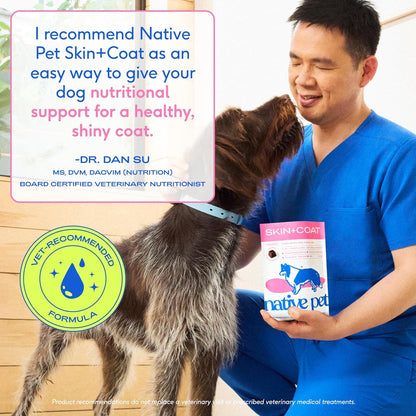 Native Pet Masticables Omega para la piel y el pelaje para perros,...