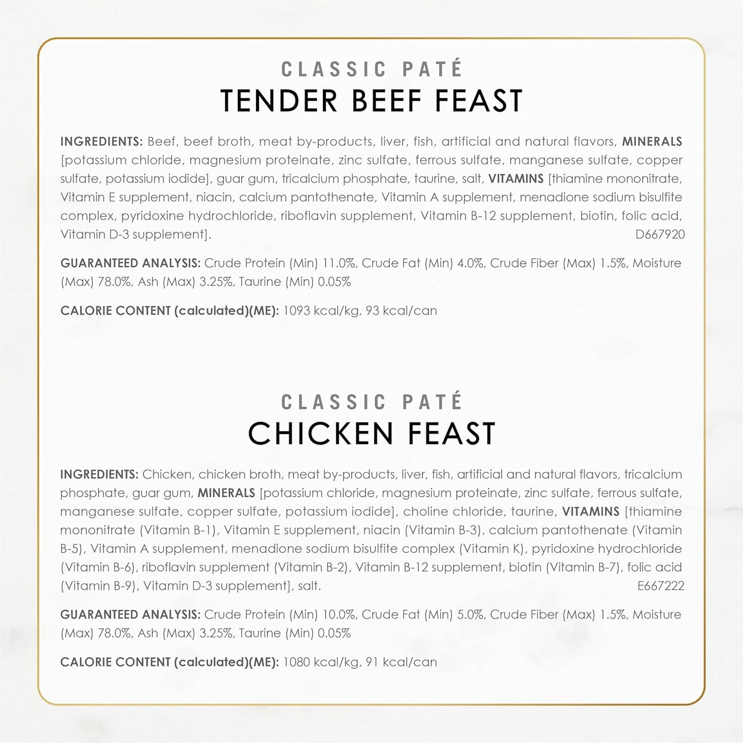 Fancy Feast Poultry and Beef Feast Classic Pate Collection - Paquet...