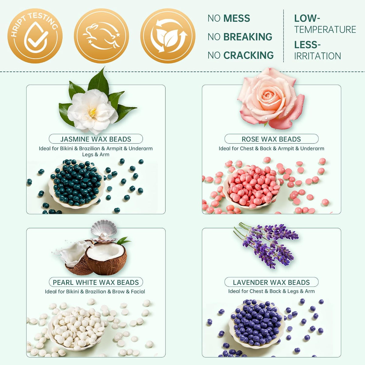 Lifestance Kit de depilación para mujeres y hombres - Calentador di...
