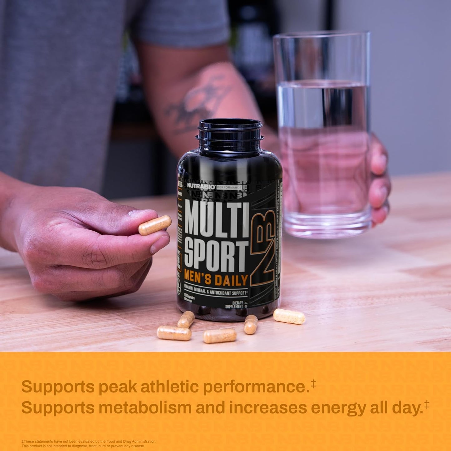 NutraBio Multisport para hombres - Multivitamina para hombre - 33 v...