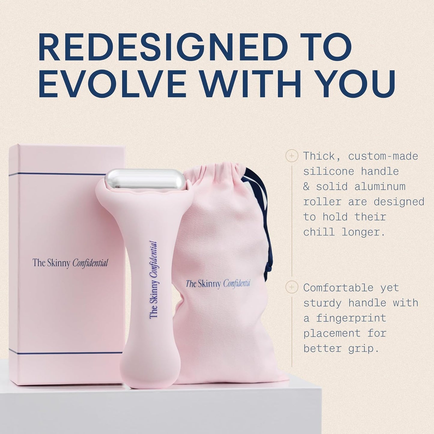 The Skinny Confidential Rodillo de hielo para cara, rodillo de hiel...