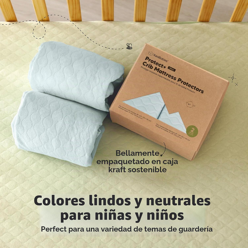 Paquete de 2 fundas protectoras de colchón impermeables para cuna,...