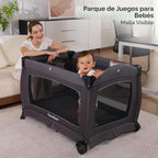 Pamo Babe Pack and Play 4 en 1 - Corral para bebés con moisés y cam...