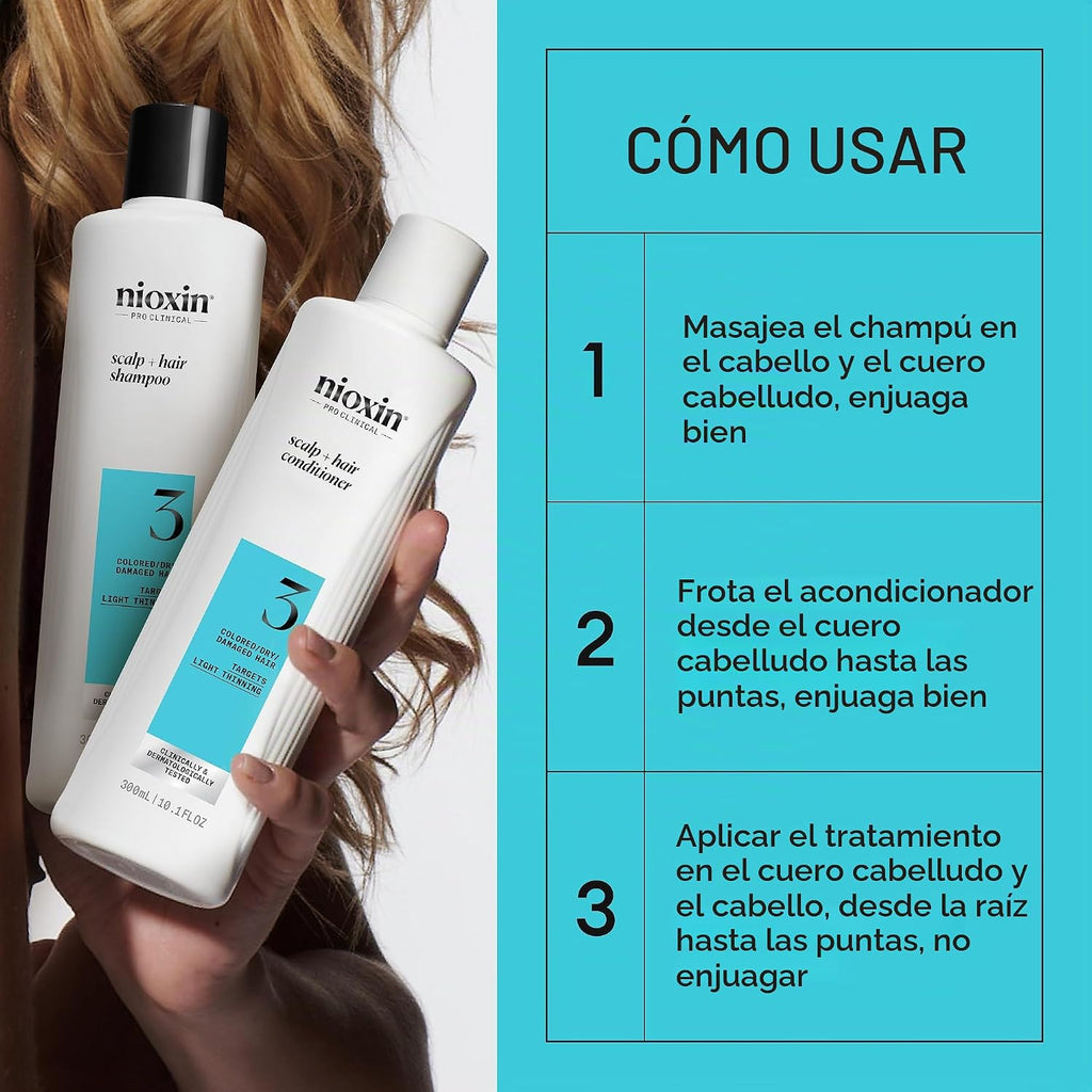 NIOXIN Kits de sistema de engrosamiento del cuero cabelludo + cabel...