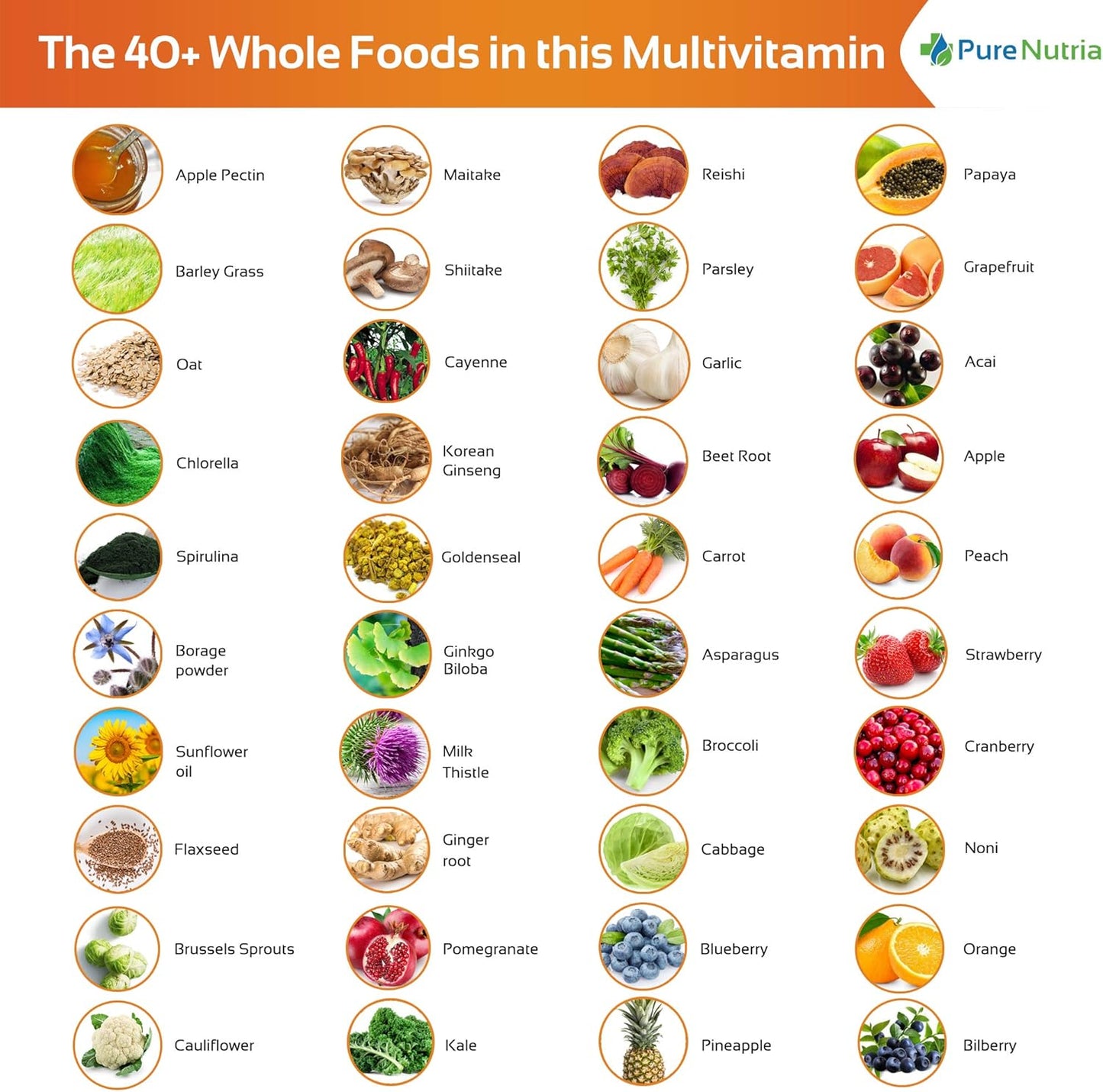 Multivitaminas y minerales integrales con enzimas probióticas \u201...