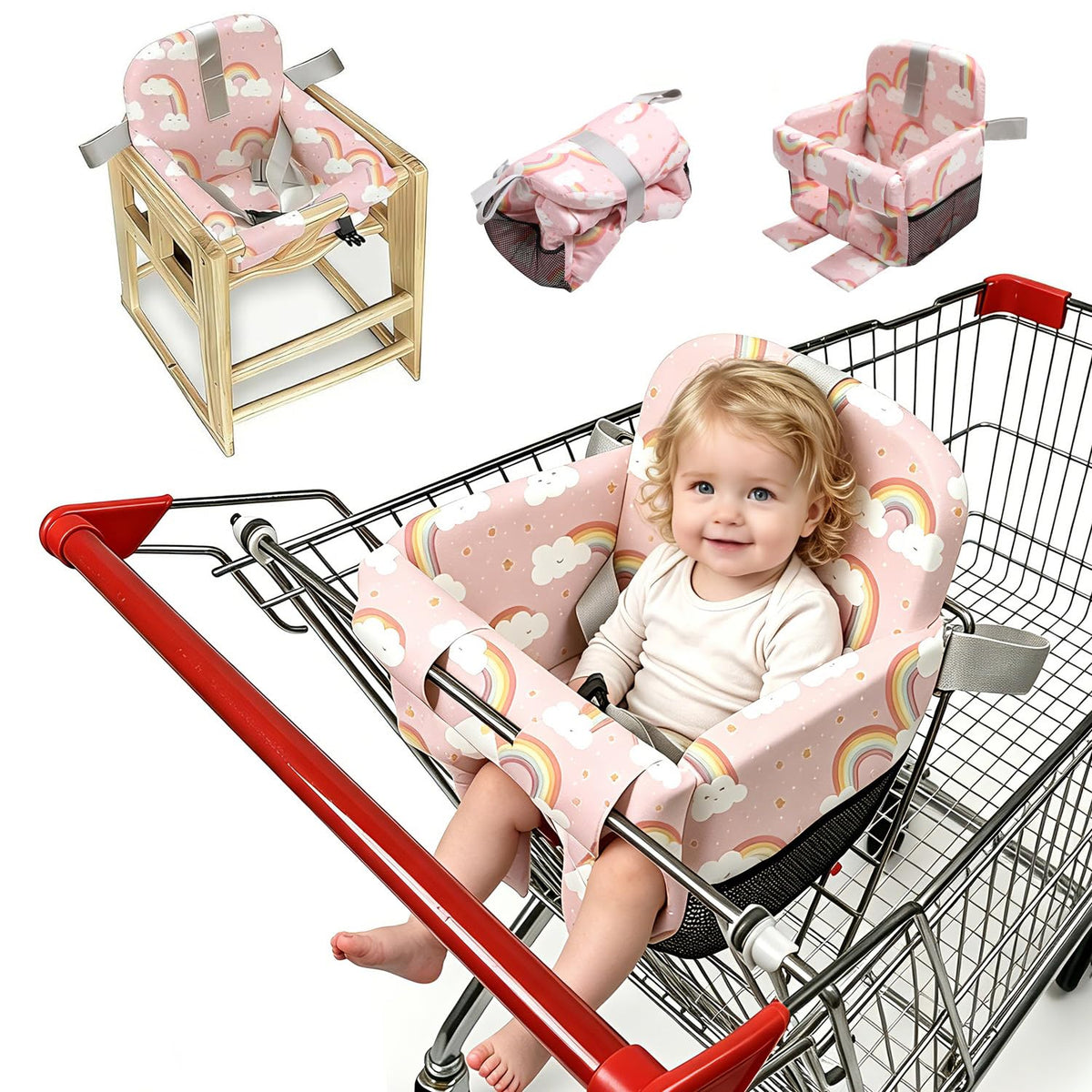 Funda para carrito de compras para bebé niño y niña, funda para sil...