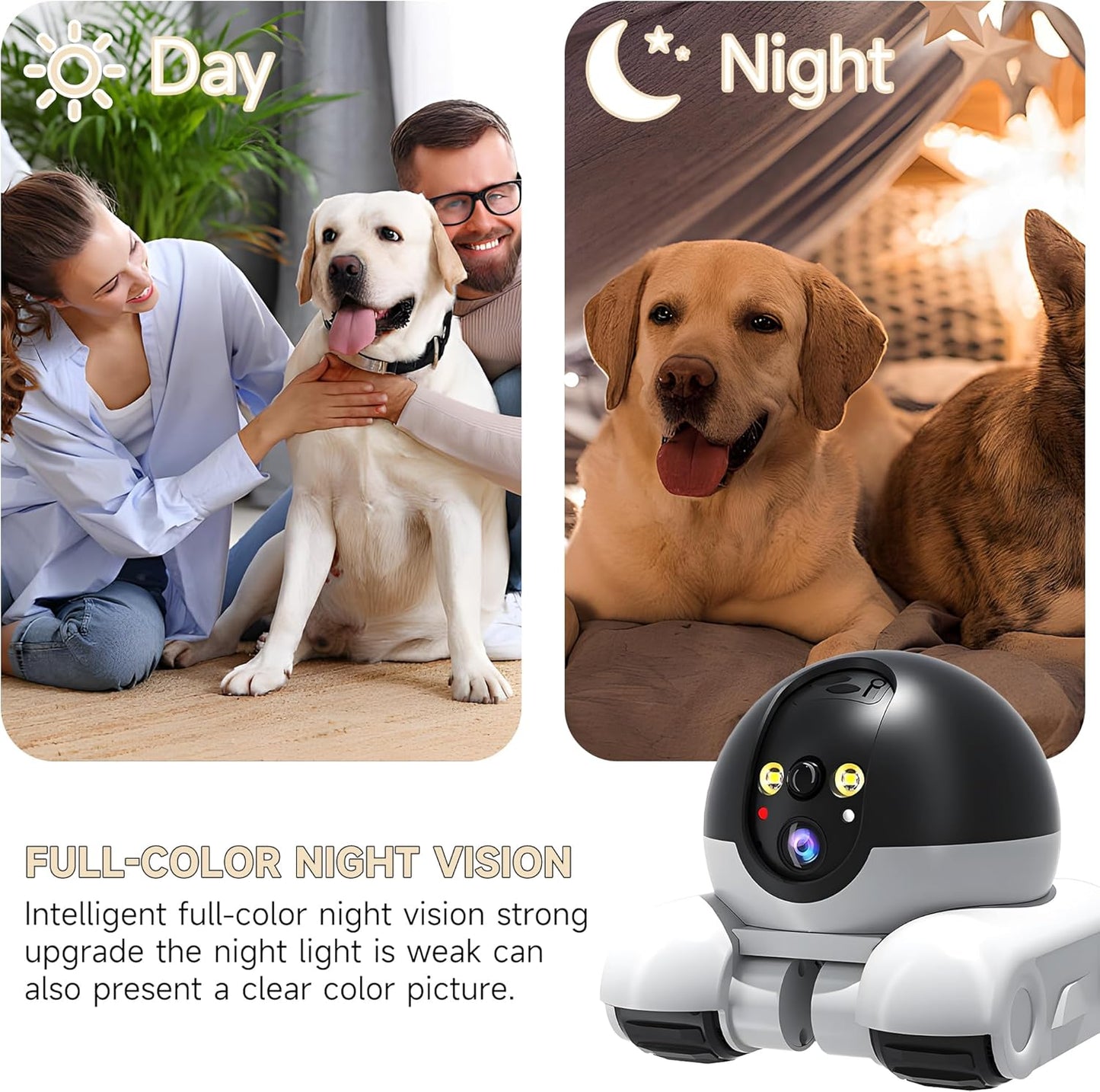 Cámara OROMVO para mascotas, cámara de seguridad de 1080p para el h...
