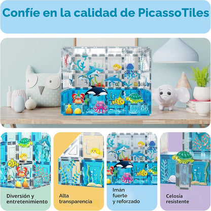 PicassoTiles Azulejos Magnéticos Bloques de construcción magnéticos...