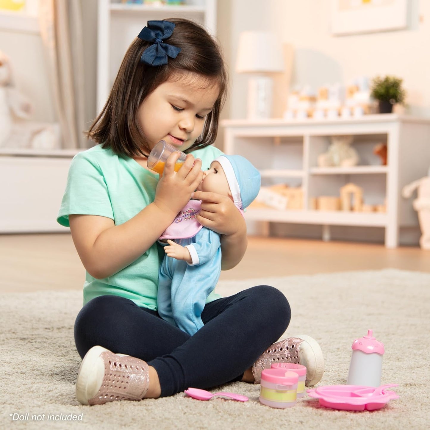 melissa &amp; doug Mine a Love tiempo para comer muñeca Accesorios...