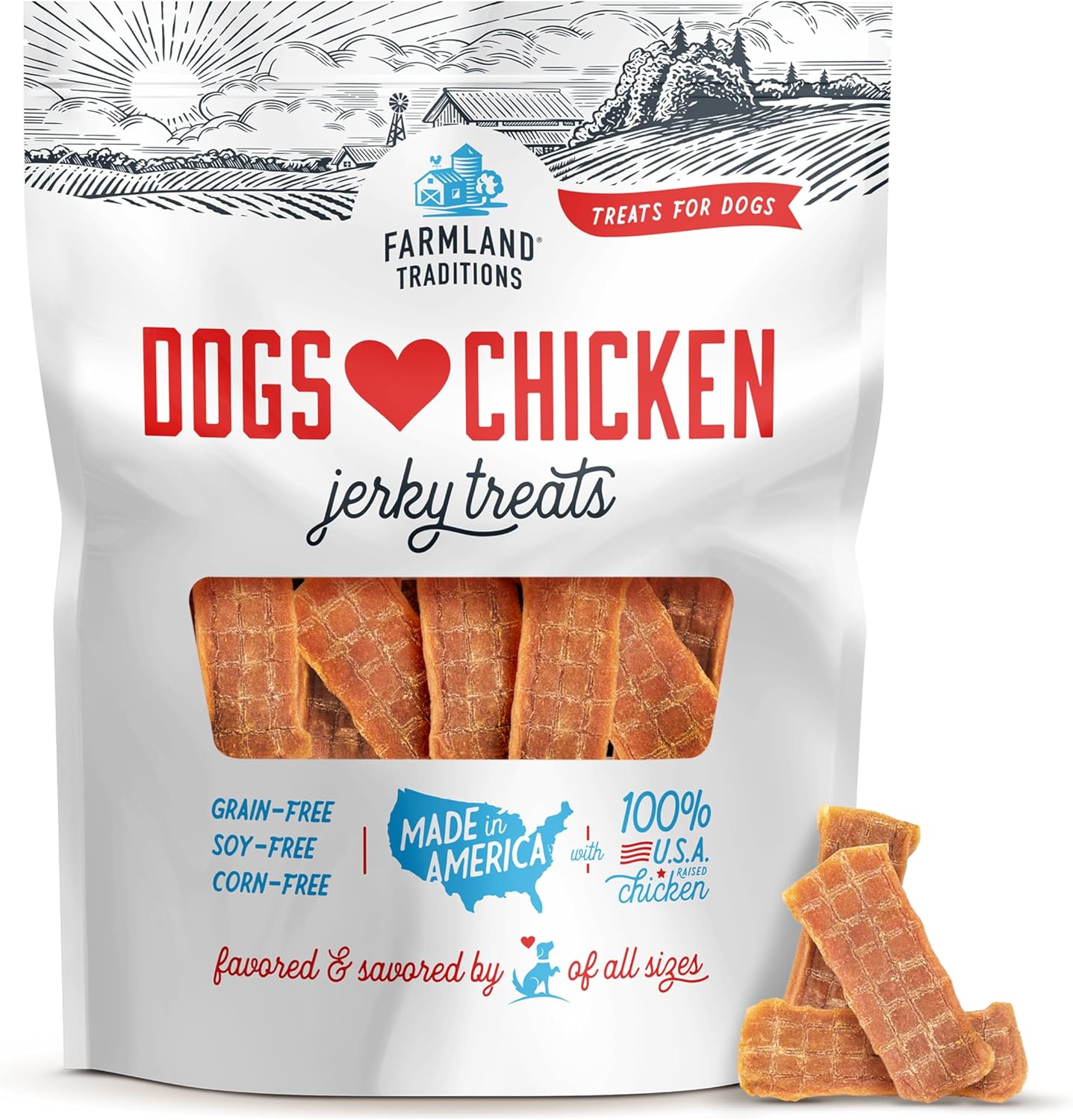 Dulces para perros de pollo fabricados en los EE. UU. de Farmland T...