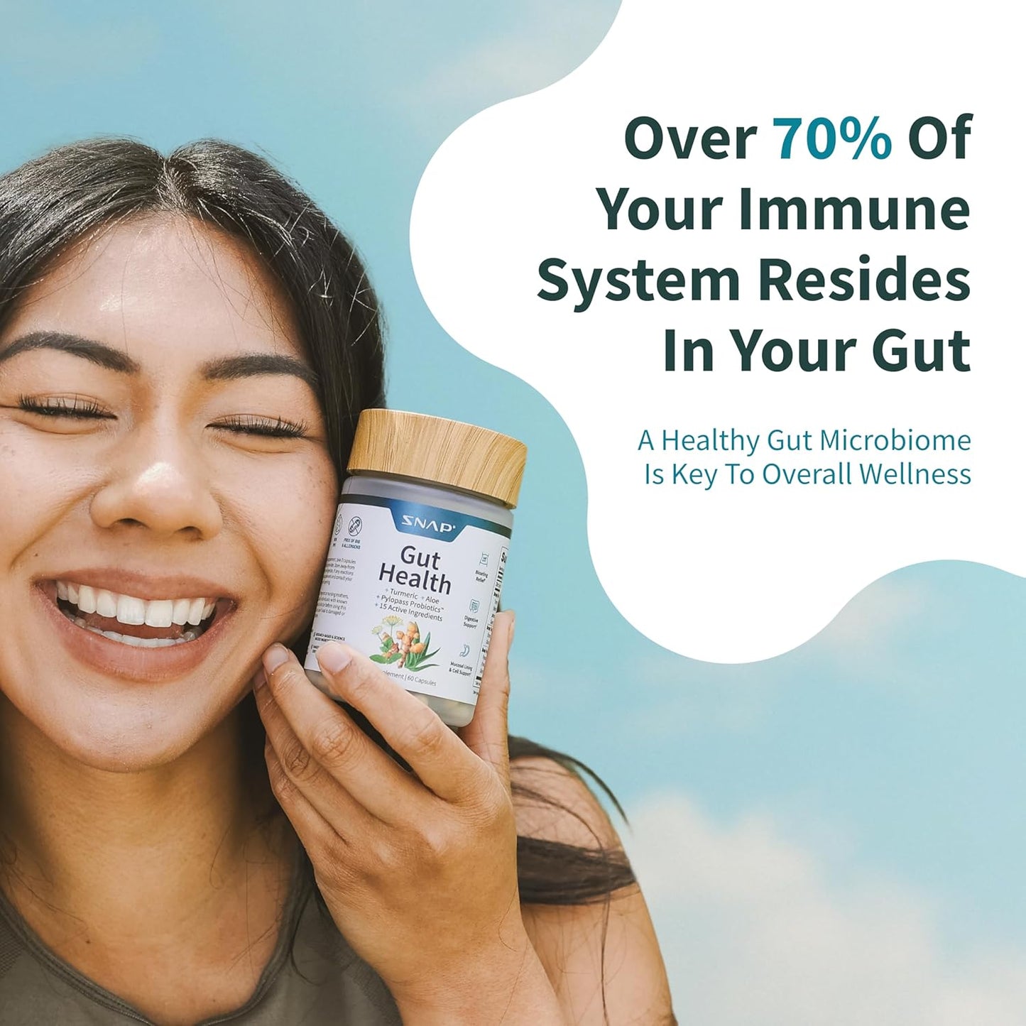Suplementos para la salud intestinal, enzimas digestivas, prebiótic...