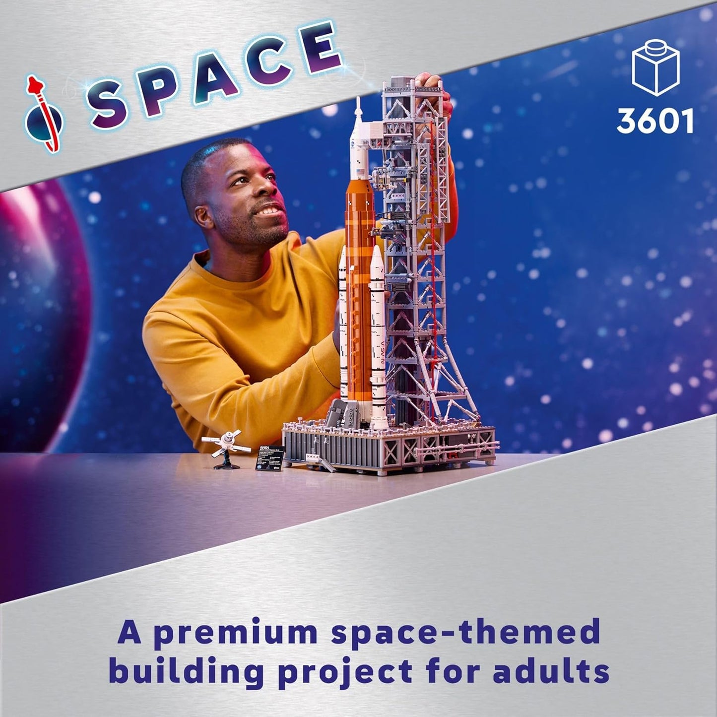 LEGO Icons NASA Artemis Space Launch System - Juego de construcción de modelo de cohete DIY para adultos, edades 18+ - Regalos para cumpleaños - Decoración única de dormitorio para amantes del espacio