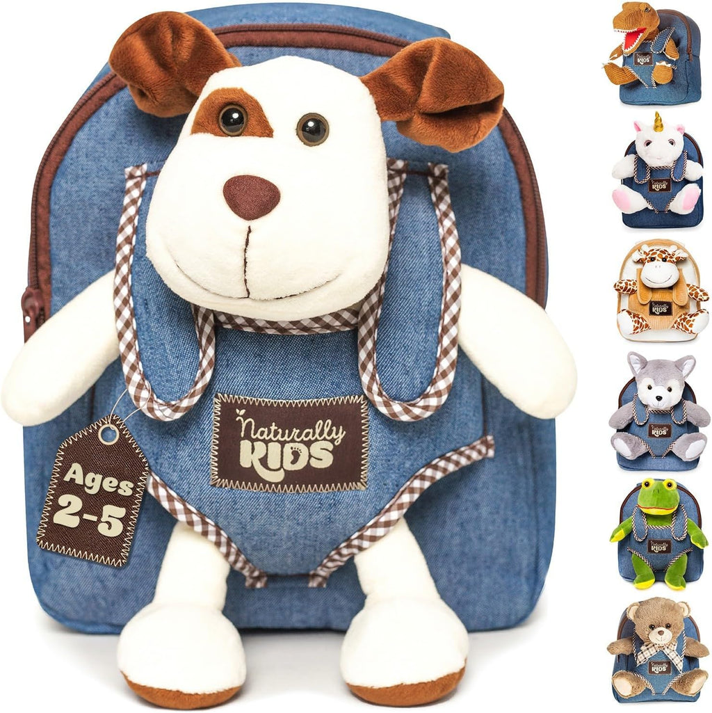 Mochila para niños pequeños Naturally KIDS con. Juguete de peluche...