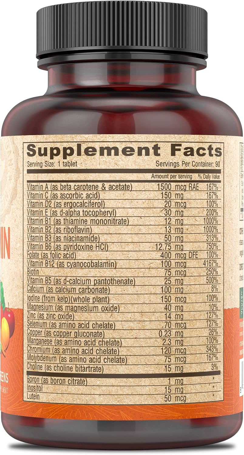 DEVA Suplemento multivitamínico y mineral vegano sin hierro, mezcla...
