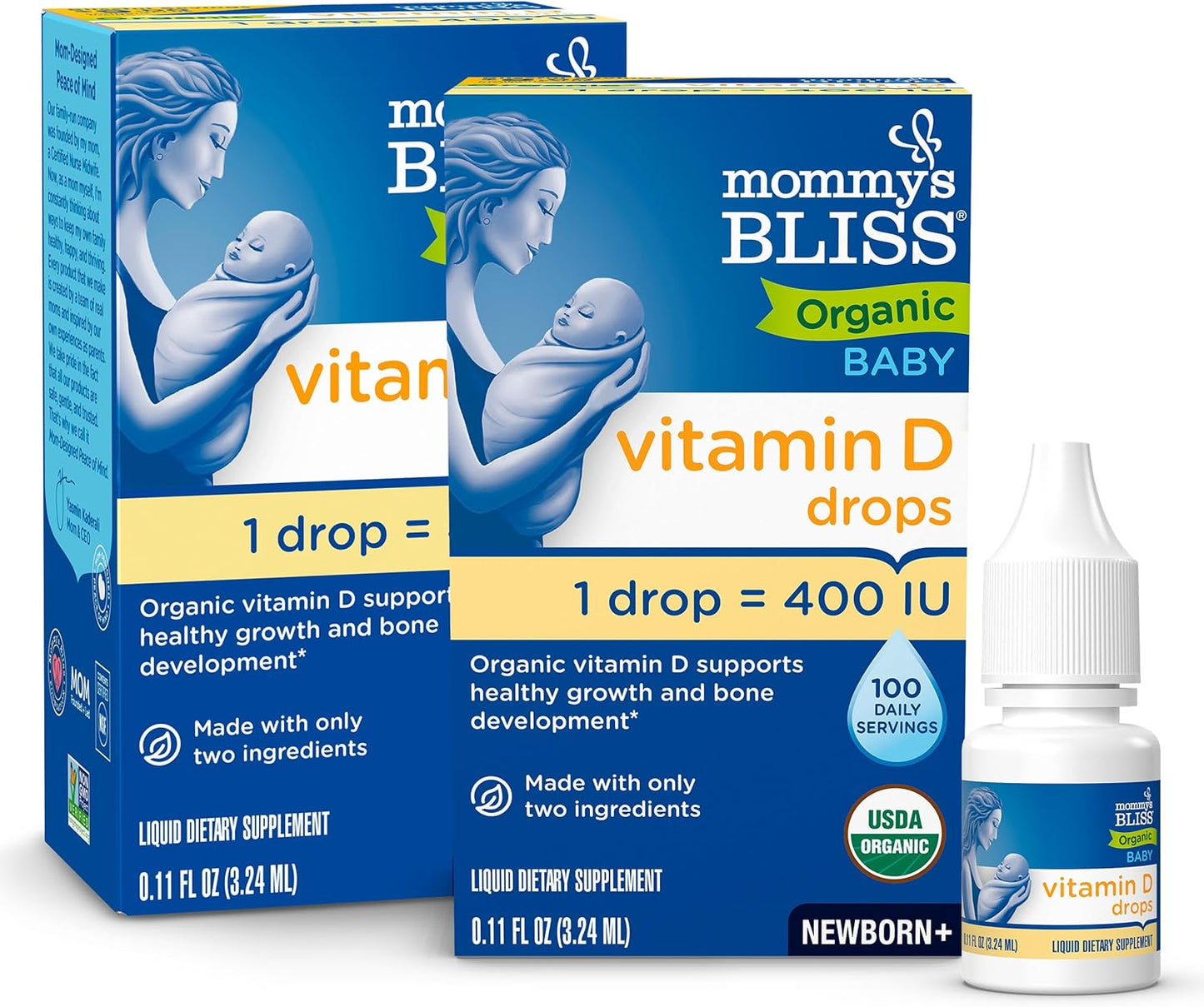 Mommy's Bliss Gotas orgánicas de vitamina D para bebés | Las go...