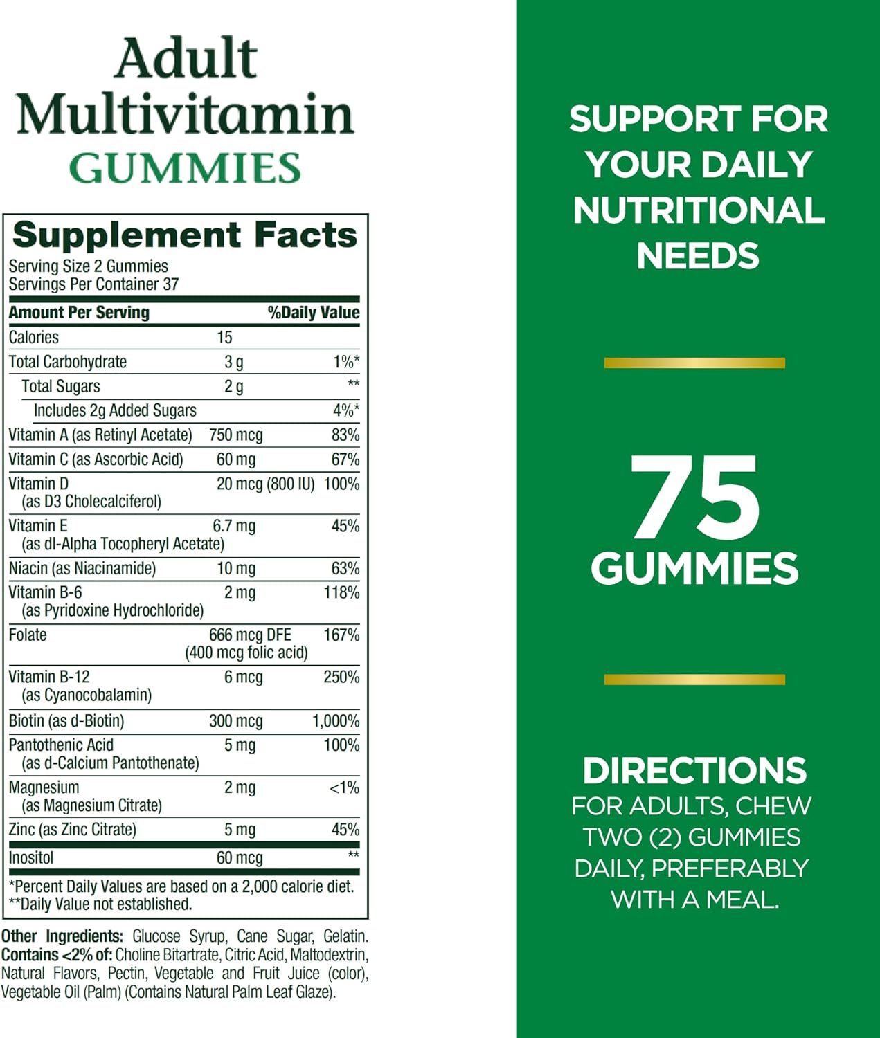 Nature's Bounty Gomitas multivitamínicas para adultos, suplemen...