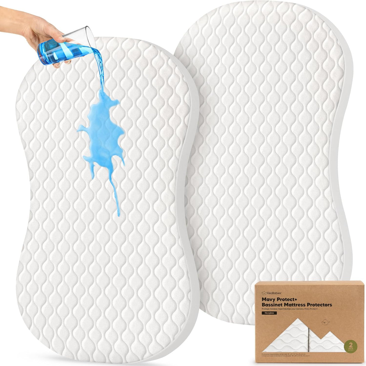 Paquete de 2 protectores de colchón impermeables para moisés 30x18...