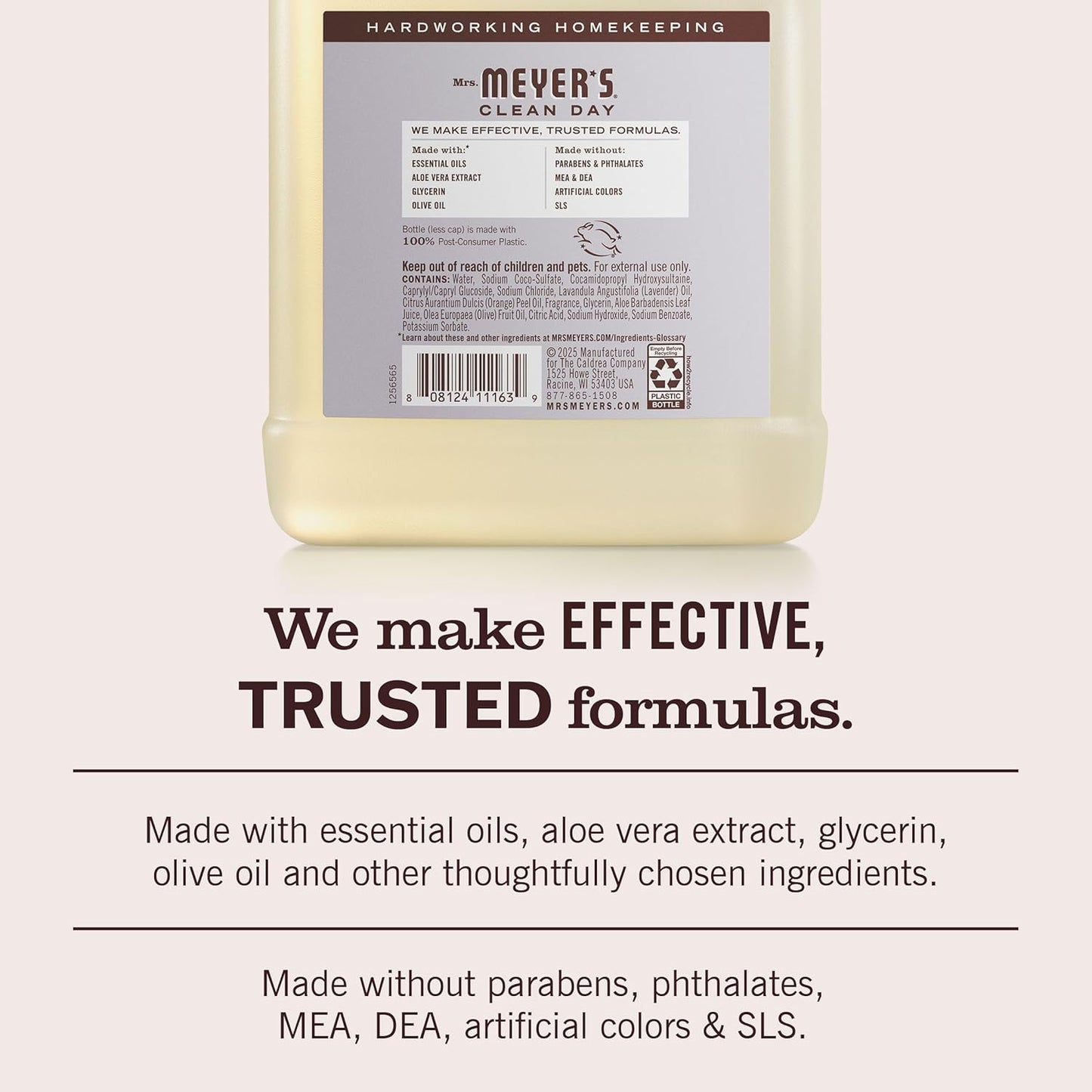 Mrs. Meyers Clean Day - Repuesto de jabón para manos, esencia lavanda