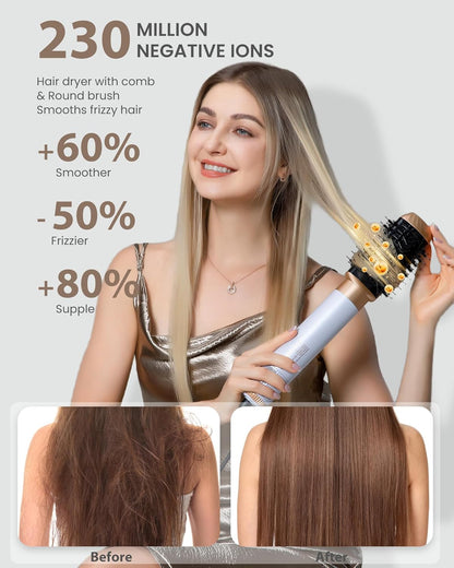 Regalo para mujeres: cepillo de secado automático 6 en 1 | Estiliza...