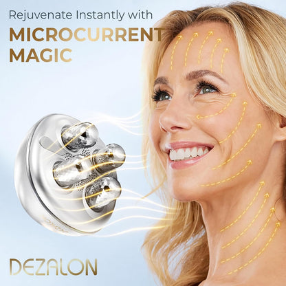 DEZALON Dispositivo facial de microcorriente, herramienta de masaje...