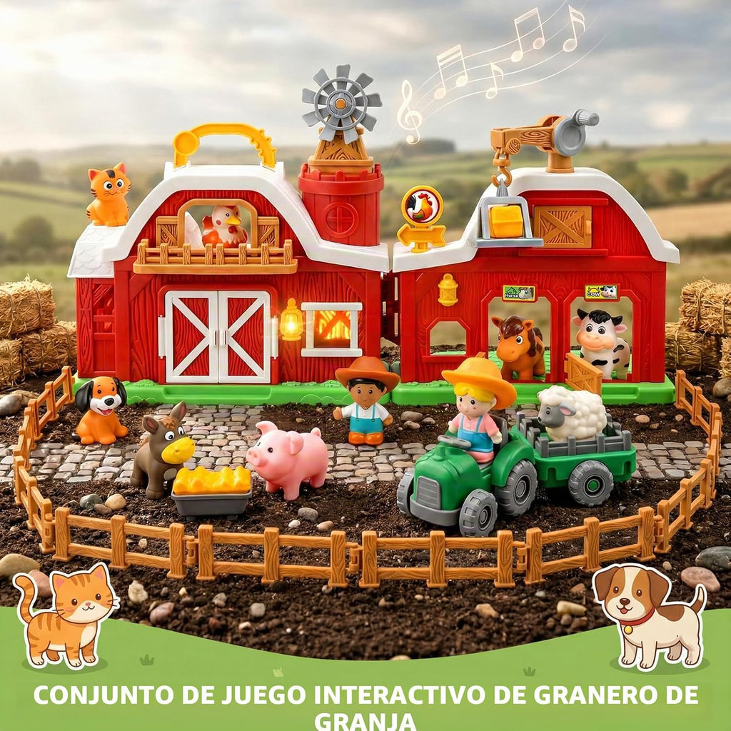 Juego de 30 piezas de animales de granja mejorados, regalos para niños pequeños de Navidad