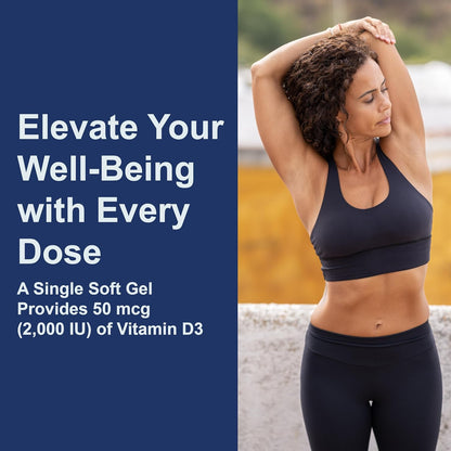 Carlson - Vitamina D3, 2000 UI (50 mcg), salud ósea e inmunológica,...