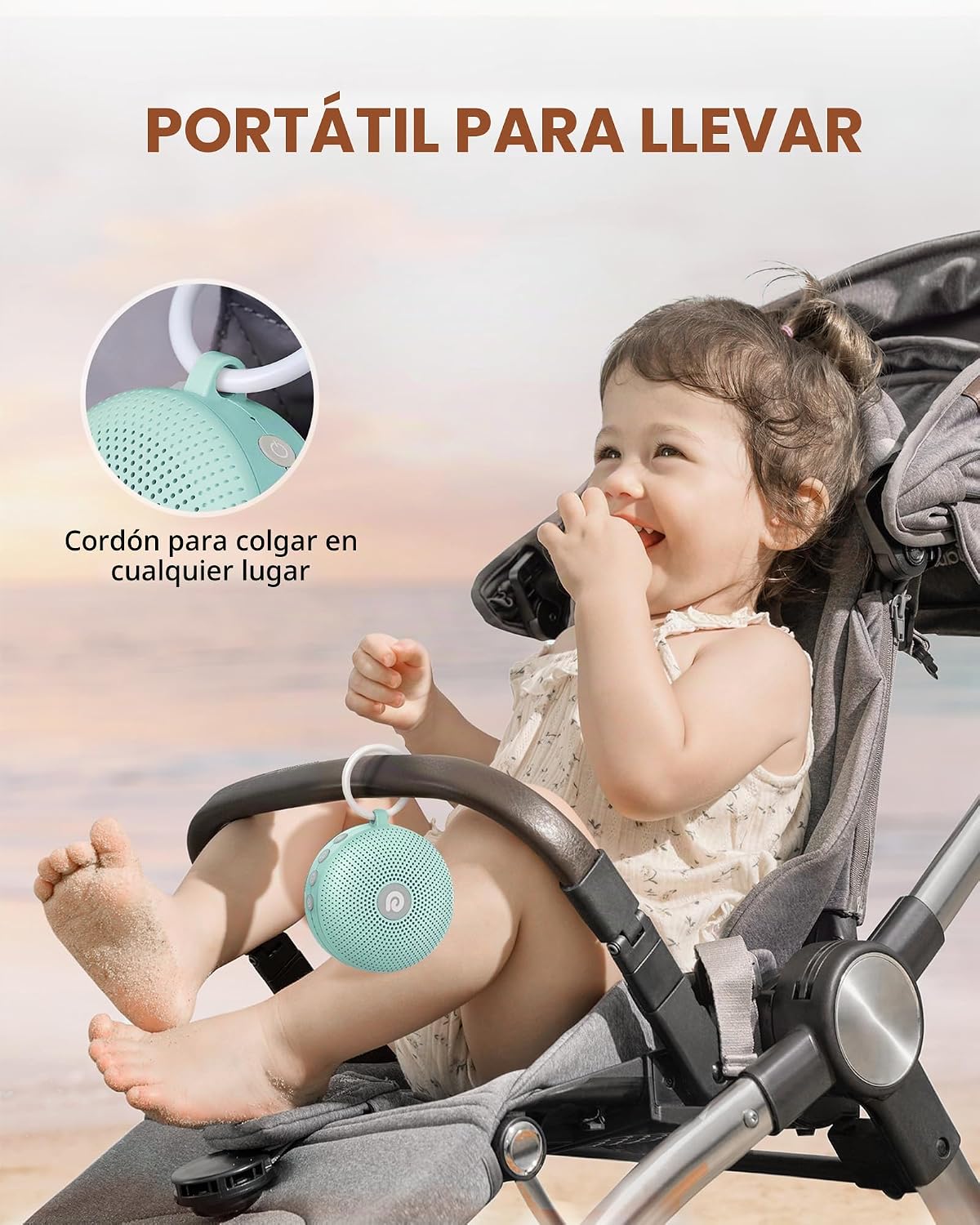 Dreamegg - Máquina de terapia de sonido portátil, con batería poten...
