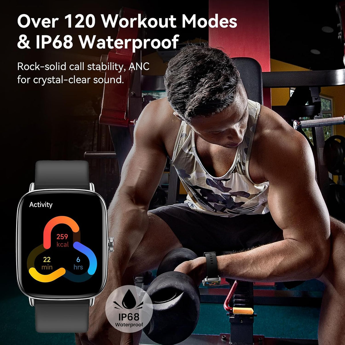 Reloj inteligente para mujeres y hombres, 1.85 pulgadas HD AMOLED F...