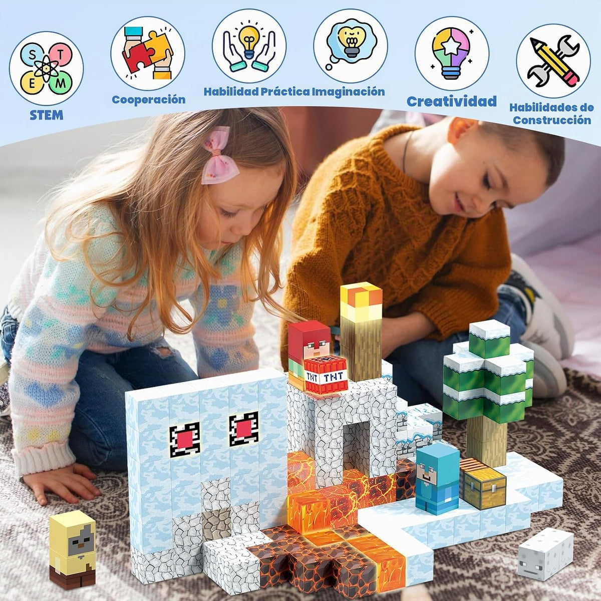 AIDYVOI Bloques magnéticos para niños de 3 años en adelante, bloque...